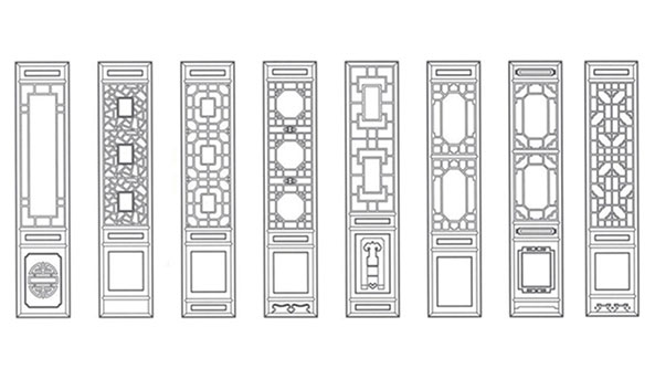 金沙喜迎门中式花格CAD设计图样式大全